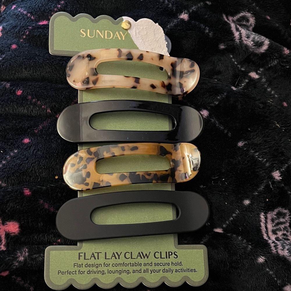 Tortoise and Black Claw Clips Set